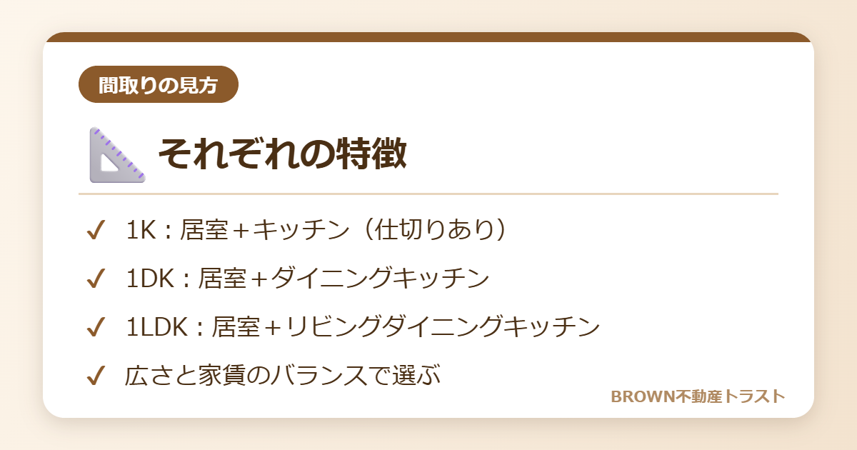 それぞれの特徴